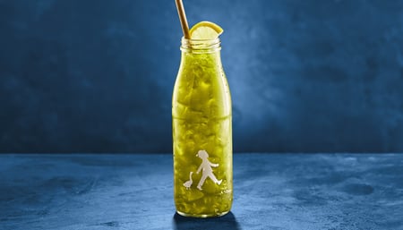 non-carbonated Matcha-Vanilla Lemonade