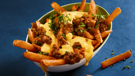 SÜSSKARTOFFEL SMOKEY CHEDDAR FRITTEN